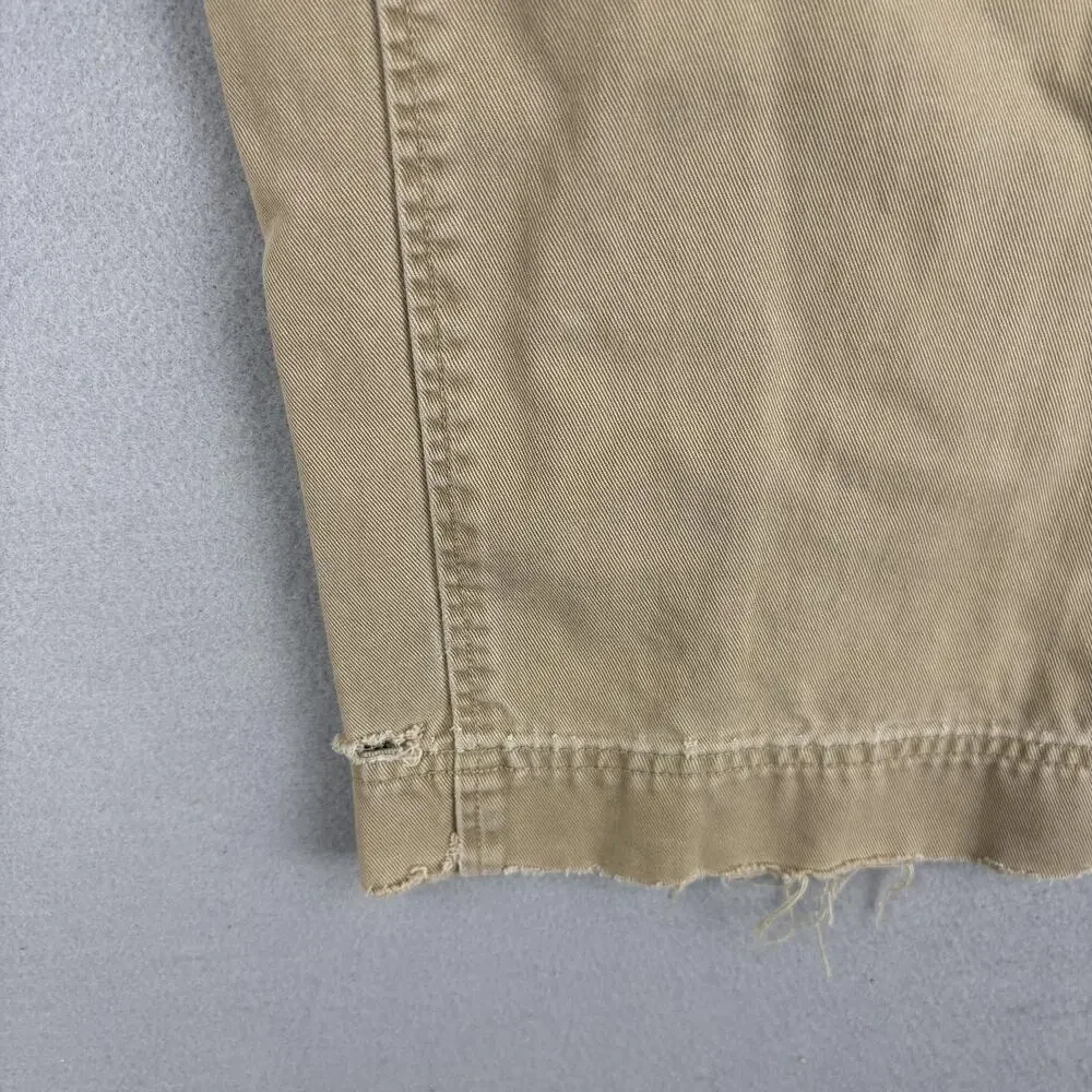 Vintage Abercrombie Fitch Pants Mens 32x27 Beige Canvas Relaxed Straight Chino